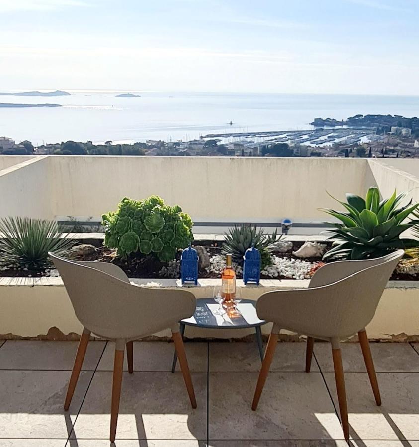 Vue Mer Panoramique - Grande Terrasse Et Piscine Бандол Екстериор снимка