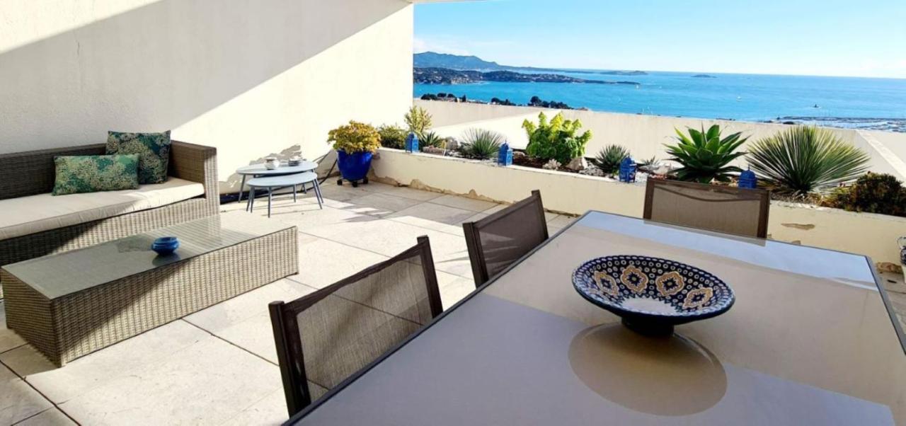 Vue Mer Panoramique - Grande Terrasse Et Piscine Бандол Екстериор снимка